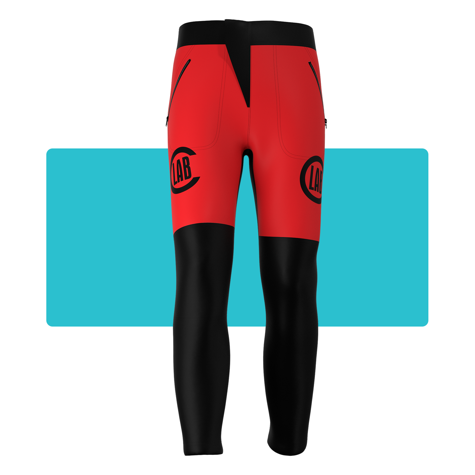Pantalon enduro noir/rouge